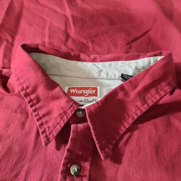 Wranglers Shirt Men's 3xl Casual Long Sleeve Button Down Long Sleeve Red - Picture 3 of 9